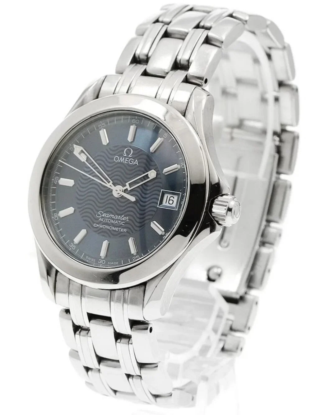 OMEGA Seamaster120 2501.81 Date Navy Dial Automatic Men's Watch_930588